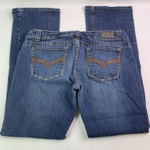Harley Davidson Womens Boot Cut Low Rise Medium Wash Denim Jeans Size 12